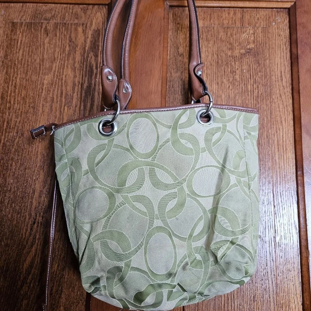 Rosetti New York Anemone Green Purse – Faux Leather Details‎